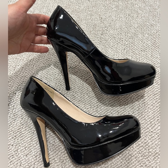 Le Chateau Patent Leather Heel Pump Platform Shoe Stiletto Blade Lolita 6 6.5 36 - Picture 1 of 12